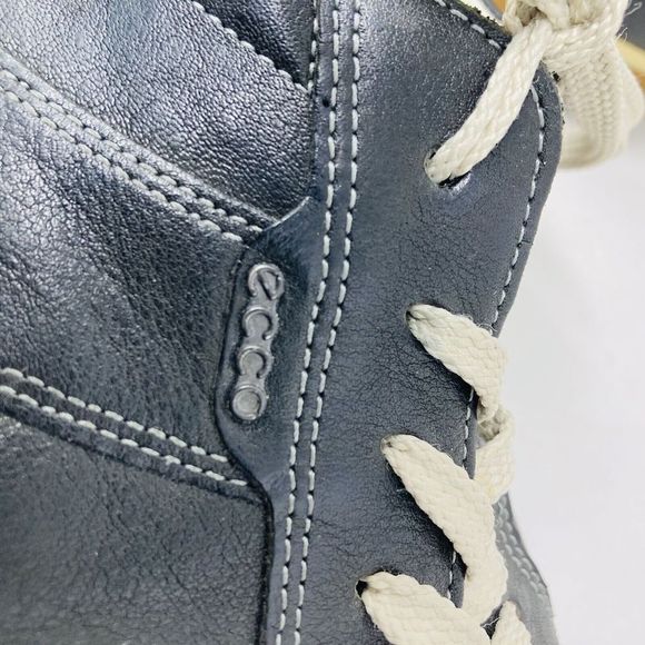 ECCO  Womens Chase ll Black Lace Up Leather Comfort Shoes ~ Sz 40 EU/9-9.5 US - Picture 7 of 10